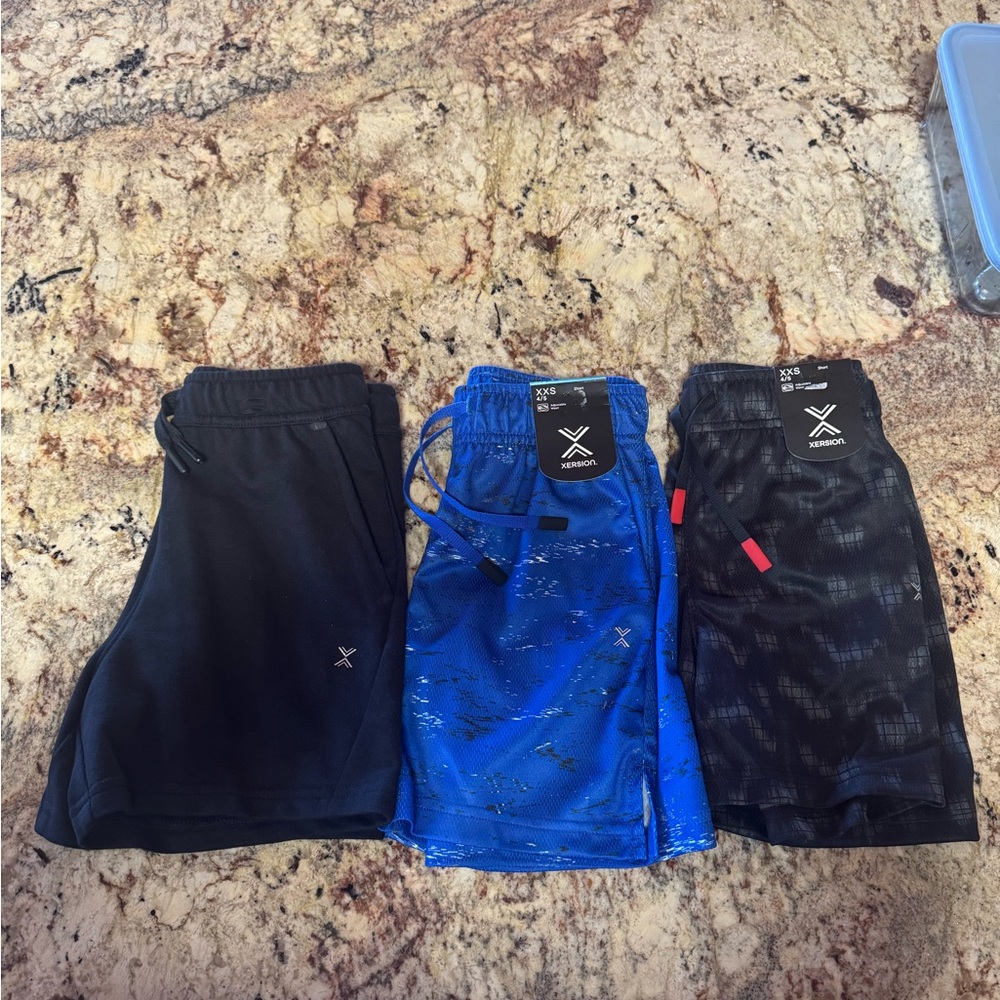 Xersion Boy’s Athletic Shorts Trio - Size XXS 4/5